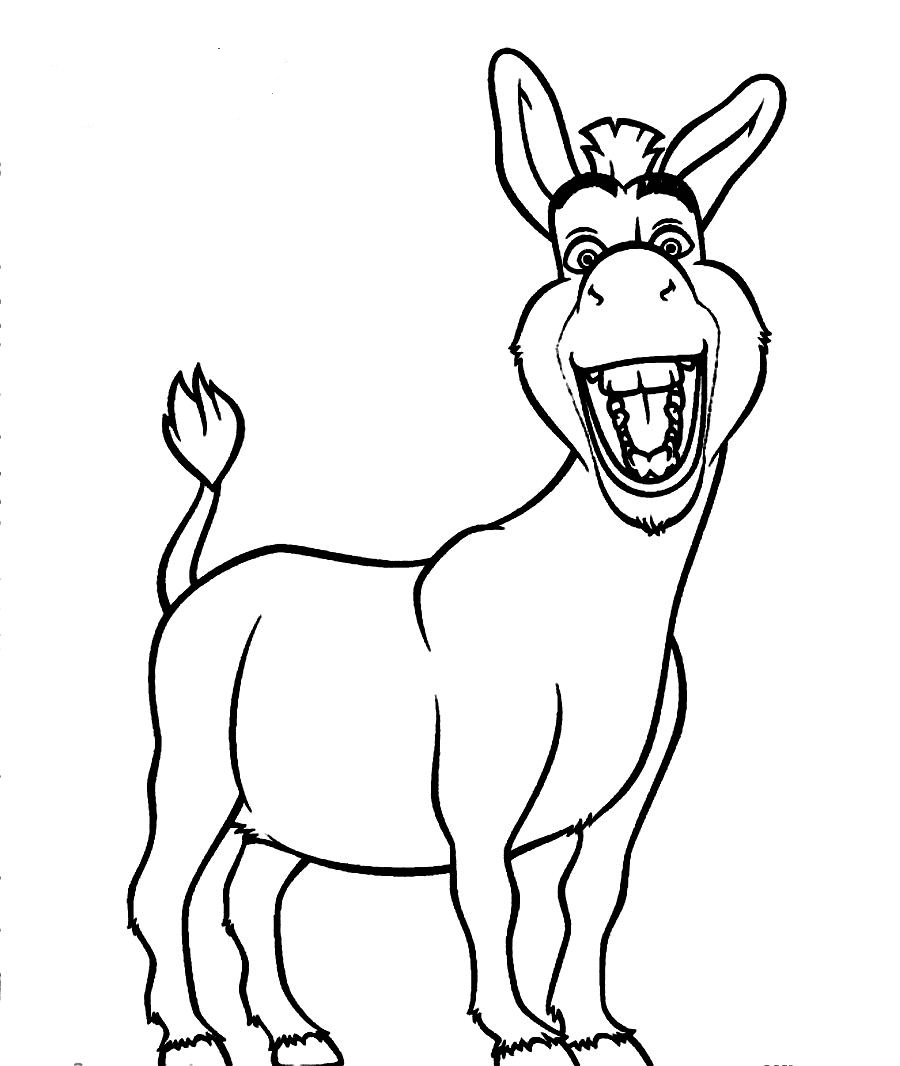 Donkey From Shrek Coloring Pages