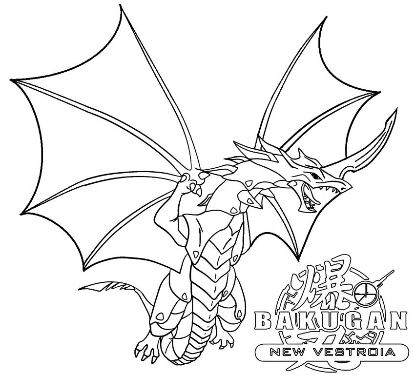 Drago From Bakugan Coloring Page