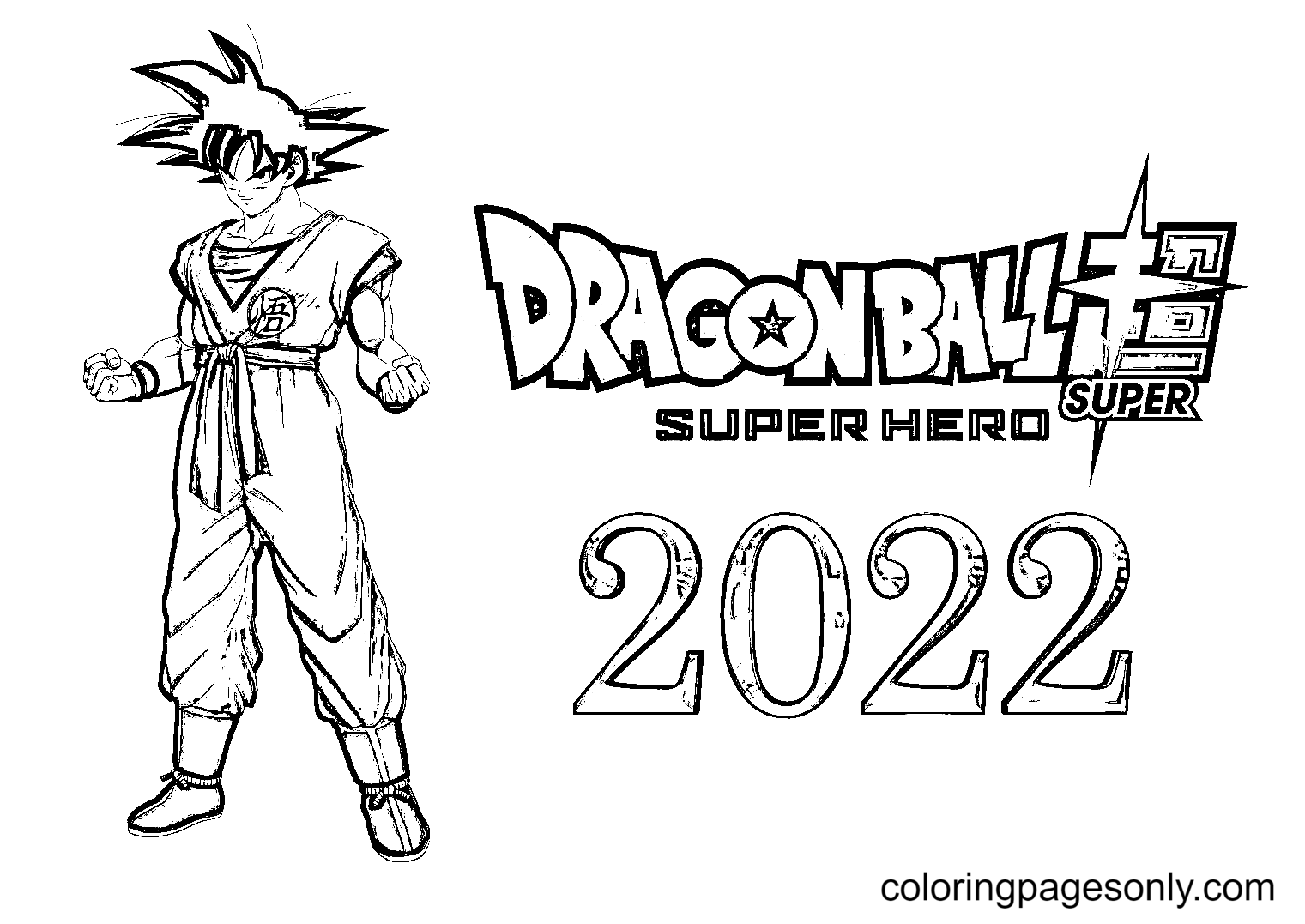 Dragon Ball Super Super Hero 2022 Coloring Page