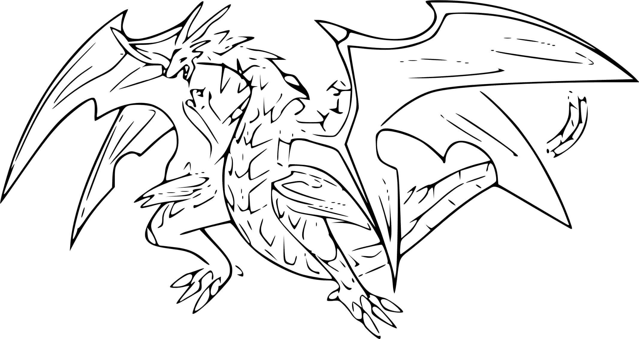 Dragonoid Bakugan Pyrus Coloring Page