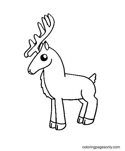 Draw A Reindeer Coloring Pages