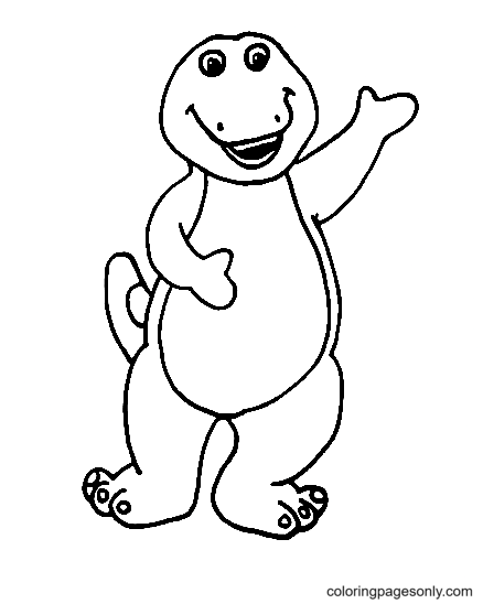 Draw Barney Coloring Page