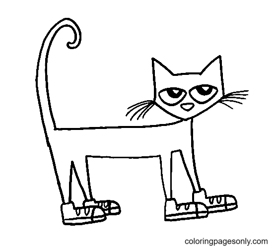 Desenhe Pete Cat de Pete O Gato