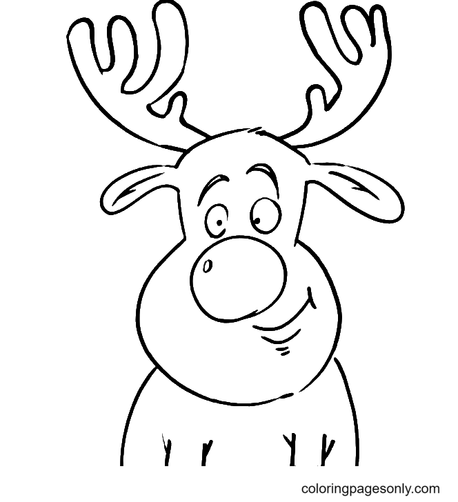Draw Rudolph Coloring Page