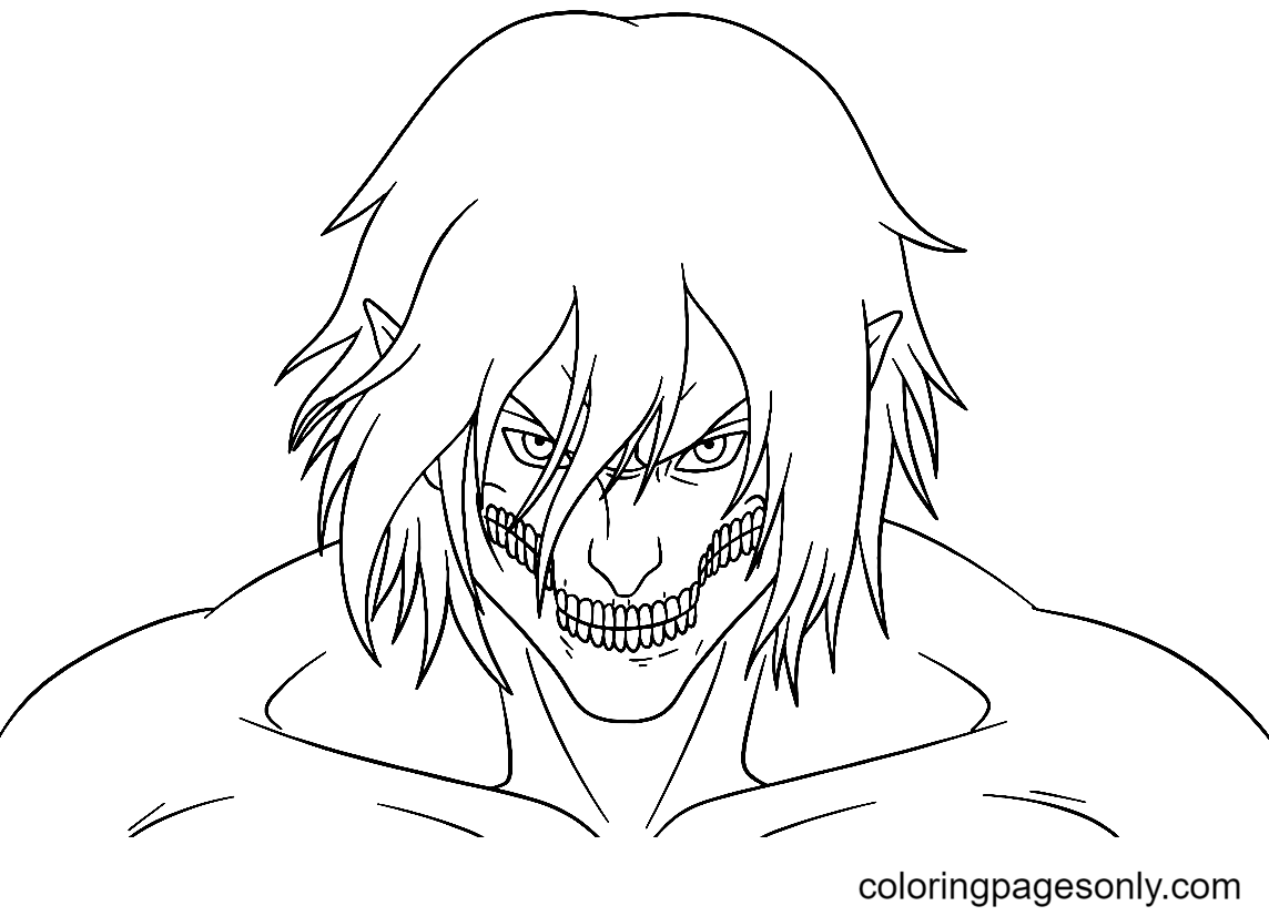 Eren Titan Form Attack On Titan Coloring Pages