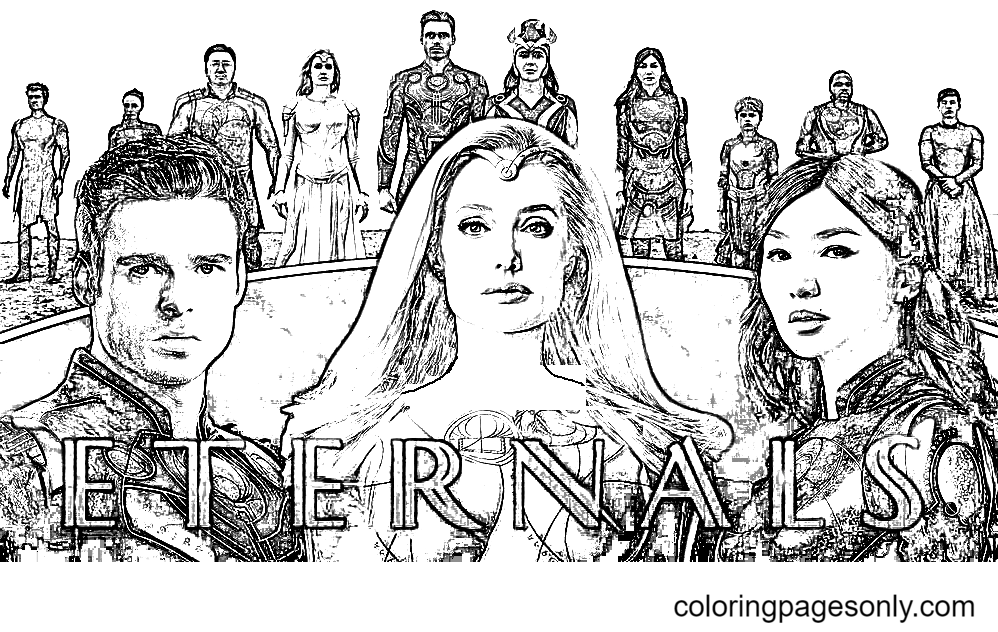 Eternals 2021 Coloring Page