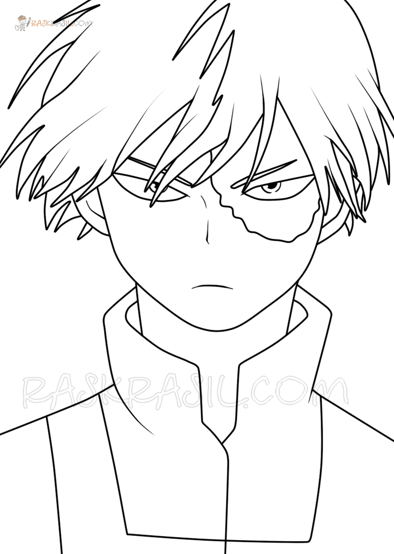 Excellent Todoroki Coloring Pages