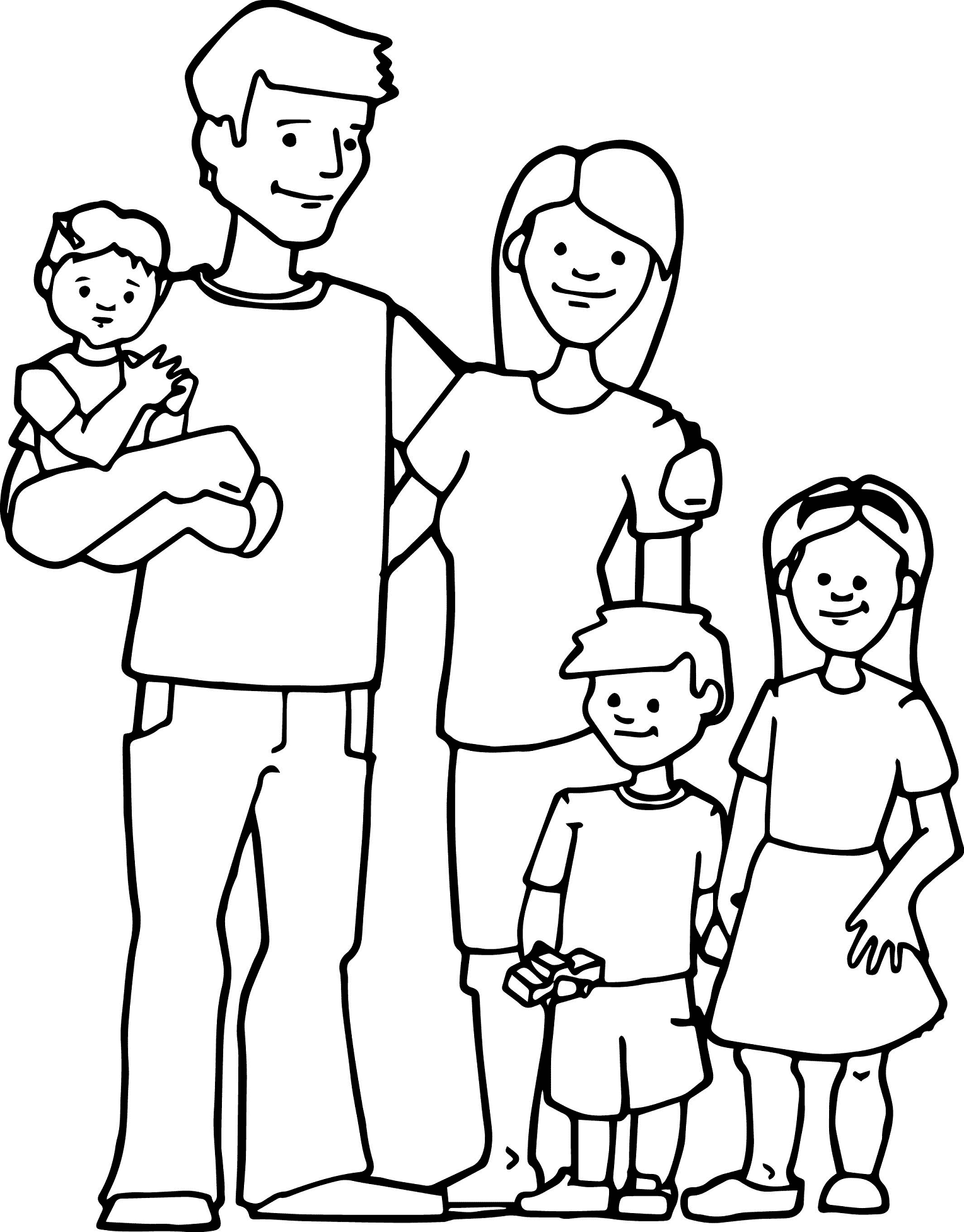 Family Happiness Coloring Page