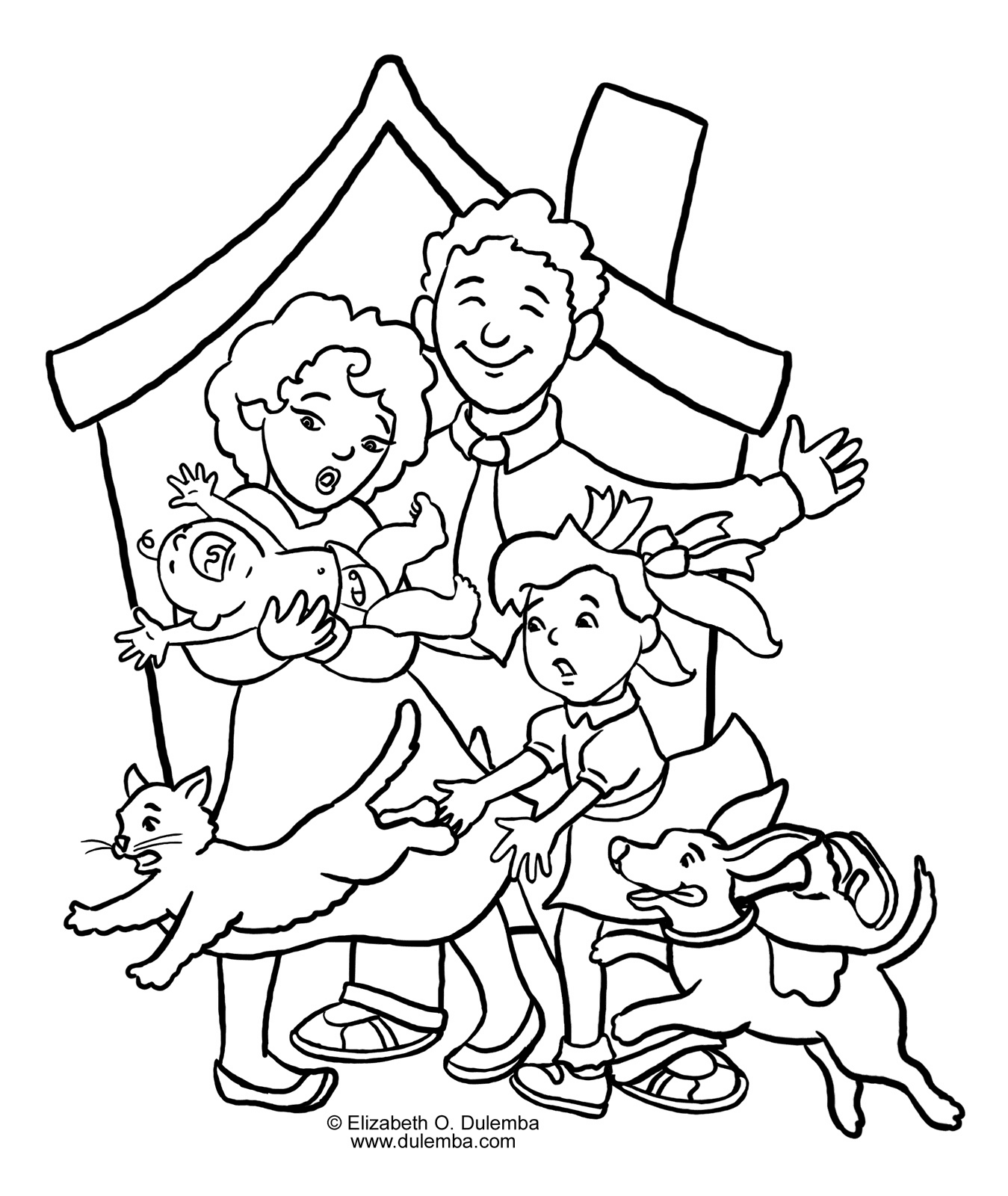 Family Printable Coloring Page