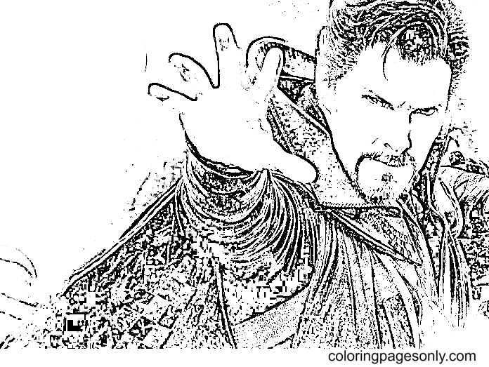 Film Doctor Strange in The Multiverse Of Madness Coloring Page