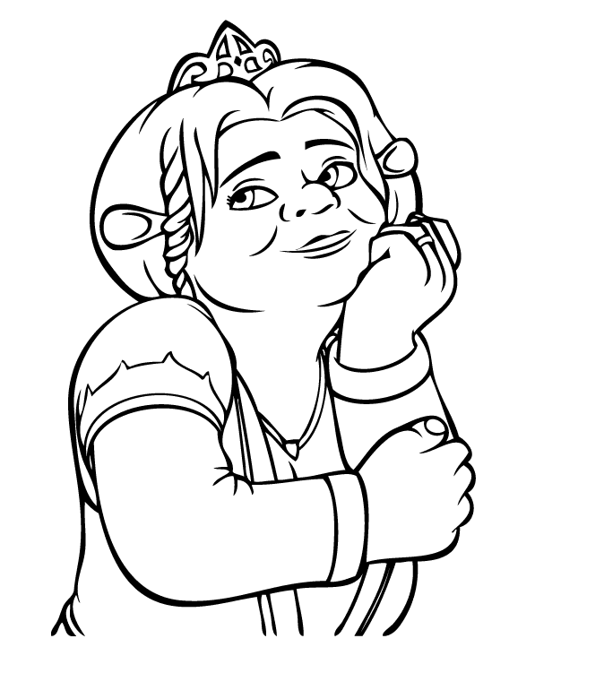Fiona Ogre Coloring Page