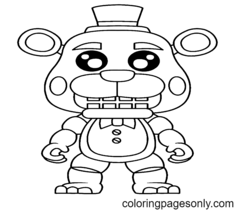 Páginas para colorir de retrato de FNaF Freddy - páginas para