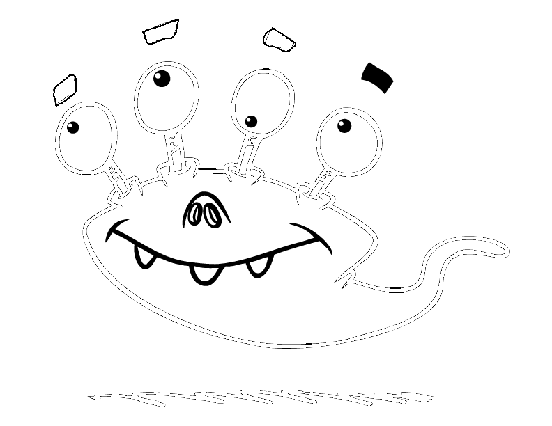 Free Alien Printable Coloring Page