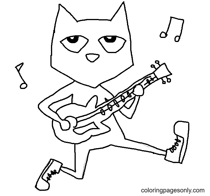 Free Pete the Cat Coloring Page