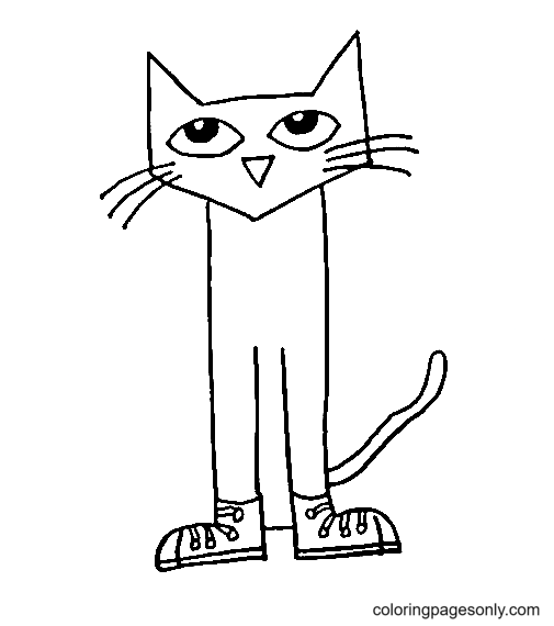 Free Printable Pete the Cat Coloring Page