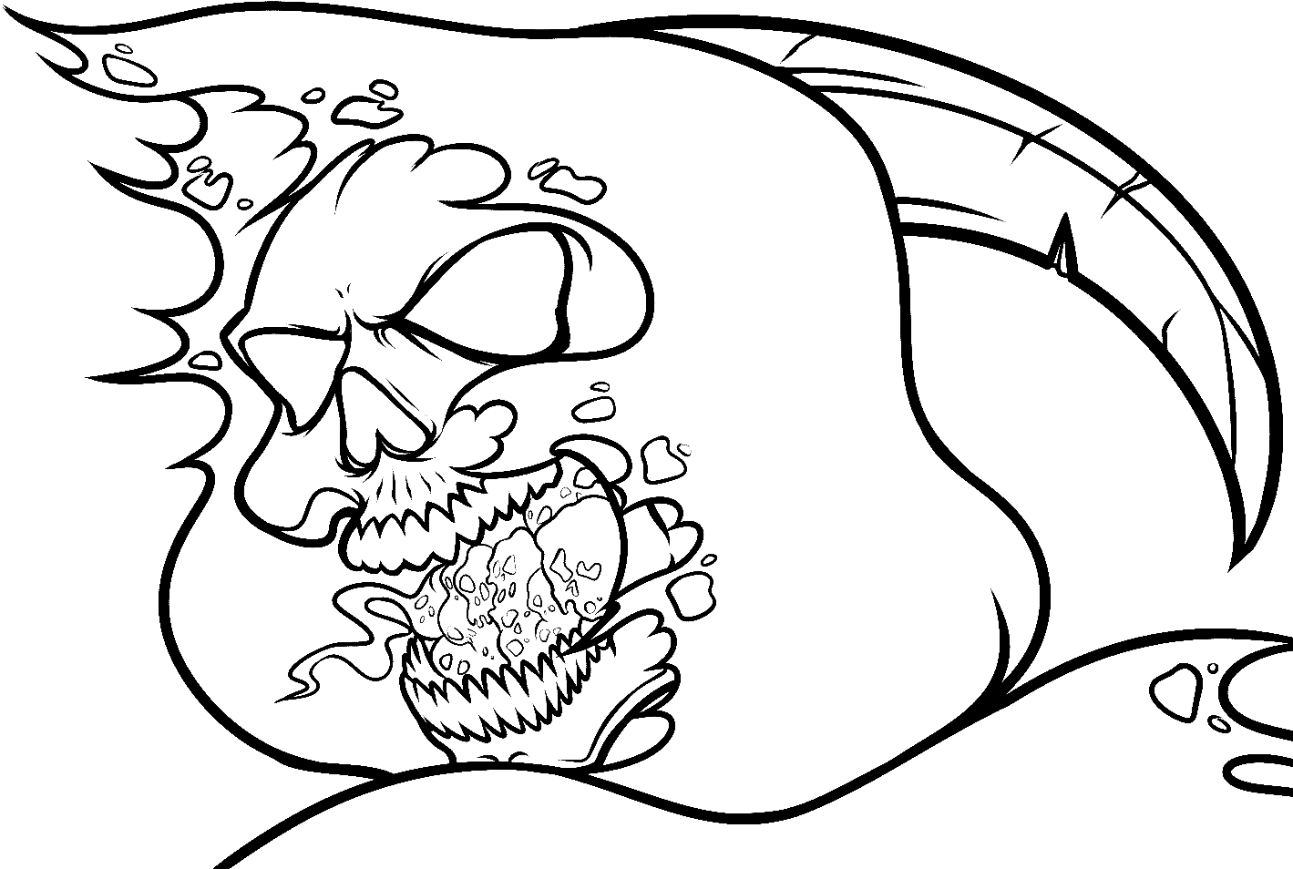 Free Skull to Print Coloring Page