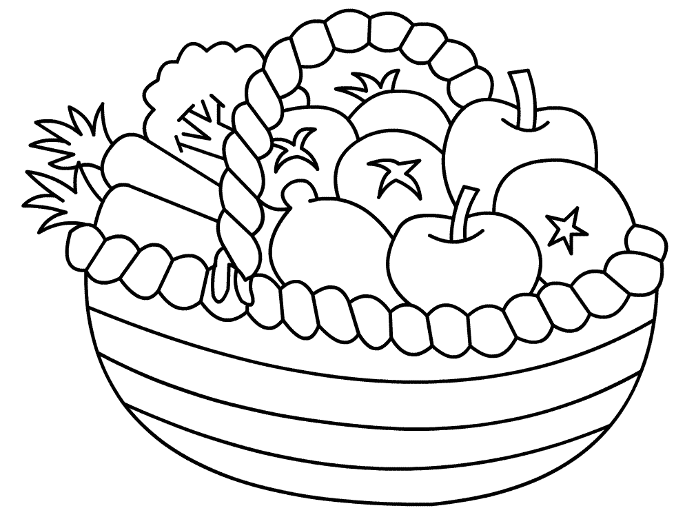 Página para colorir de frutas para crianças