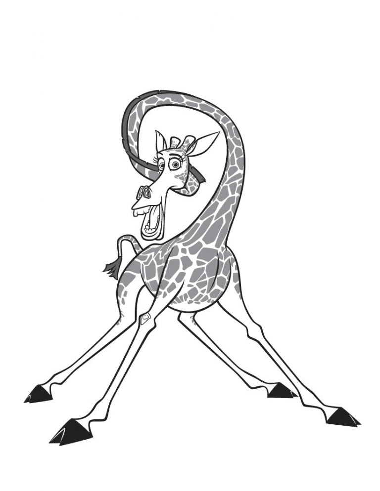 Забавный мультяшный жираф из мультфильма "Жирафы"