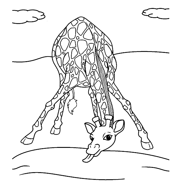 Funny Giraffe Coloring Pages