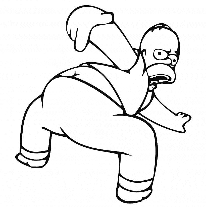 Funny Homer Coloring Page