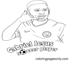 Gabriel Jesus Coloring Pages