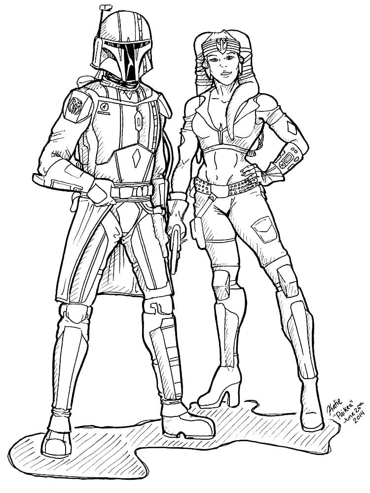 Galactic Warriors Coloring Page