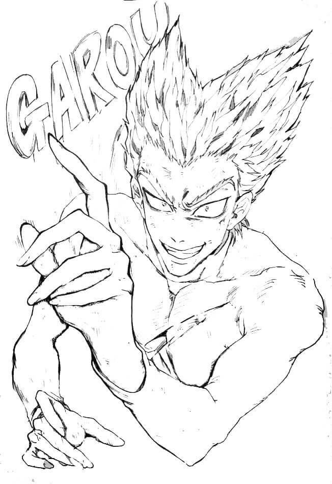 Garou Fights Coloring Page