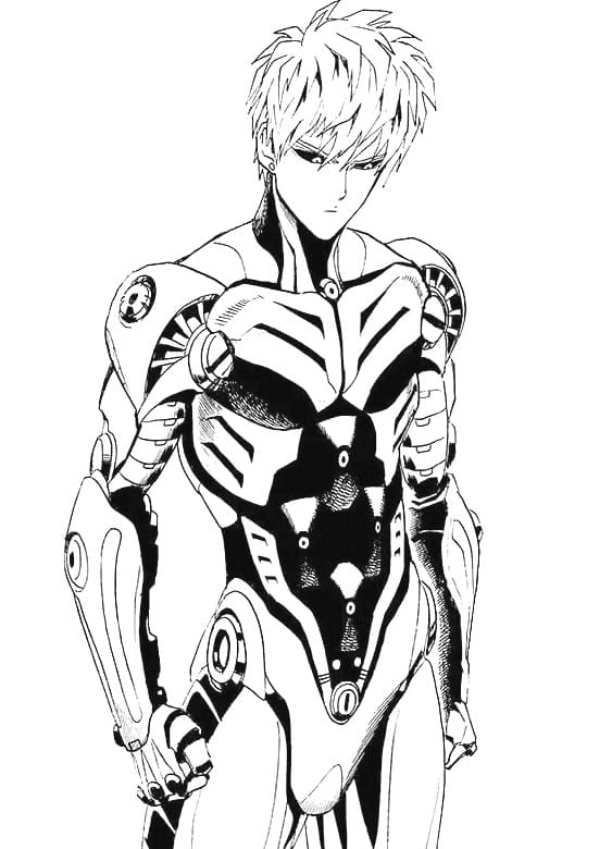 Genos Demon Cyborg Coloring Pages
