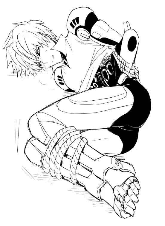 Genos is Trapped Coloring Pages