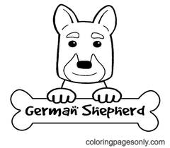 Disegni da colorare di pastore tedesco