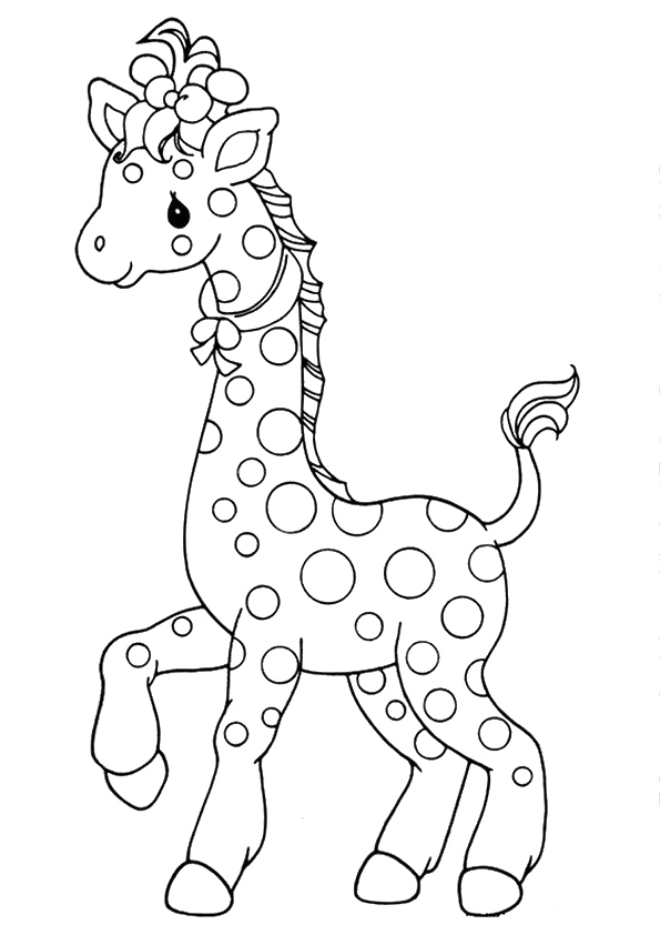 Giraffe Prancing Coloring Page