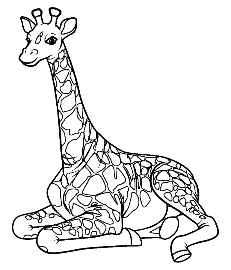 Giraffe To Print Coloring Pages