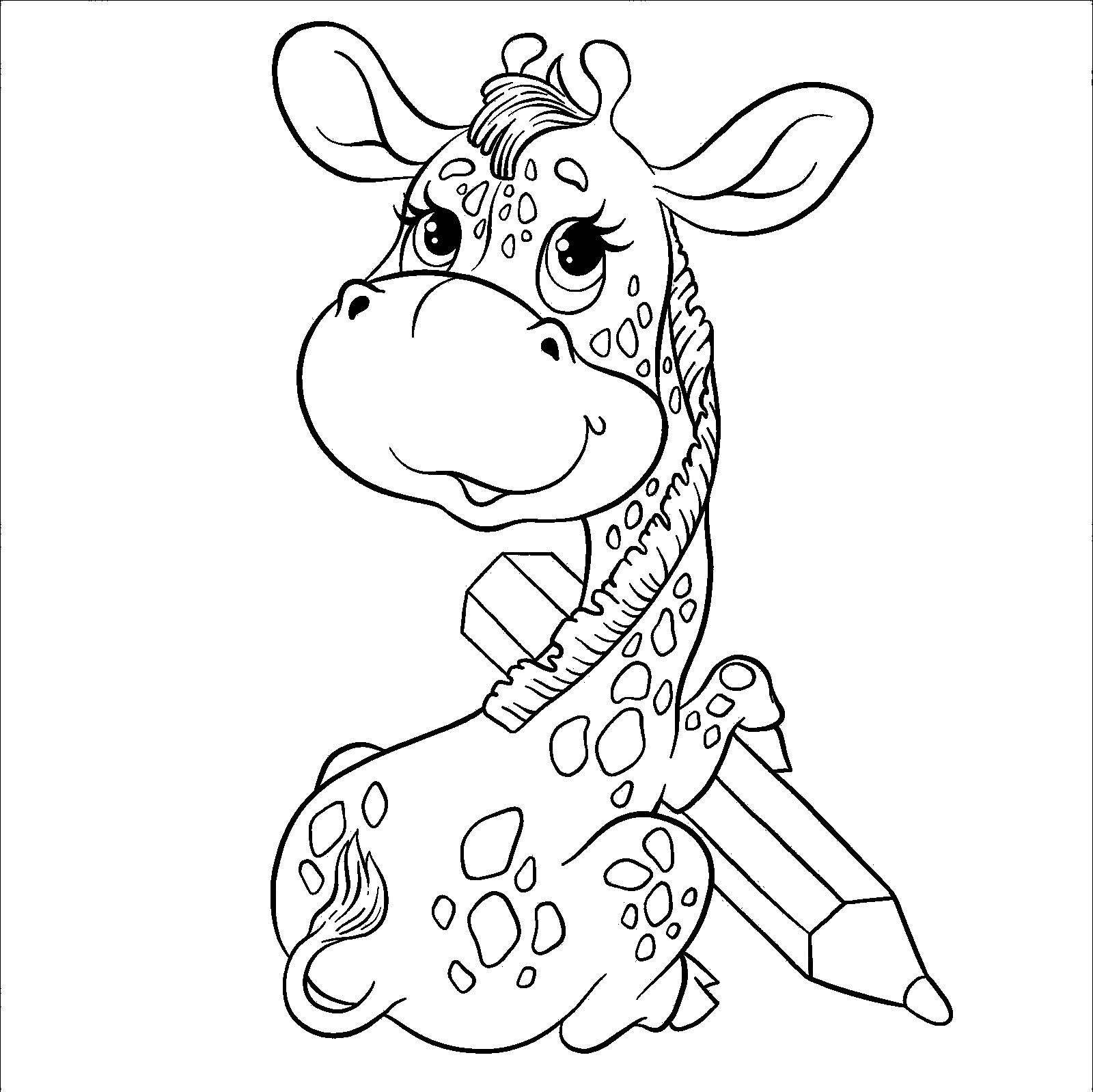 Jirafa con lápiz de Giraffes