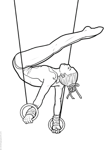 Girl Gymnastic Coloring Pages