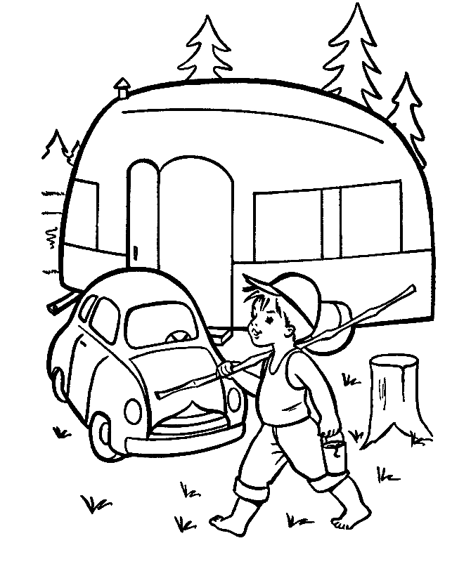 Going Fishing Coloring Page
