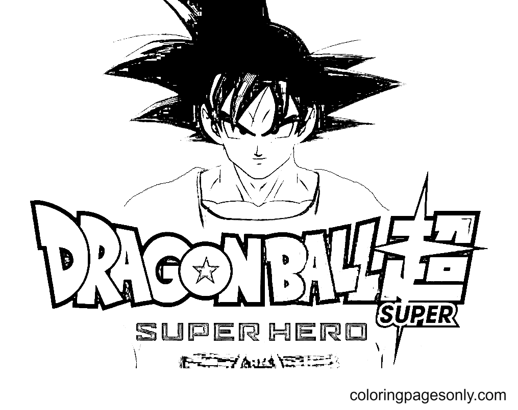 Goku DBS Super Hero Coloring Page
