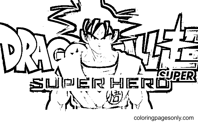 Goku Super Hero Coloring Page