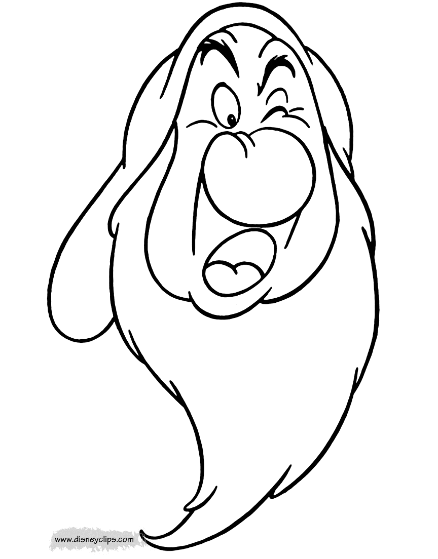 Grumpy's Face Coloring Pages