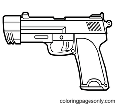 Gun Coloring Pages