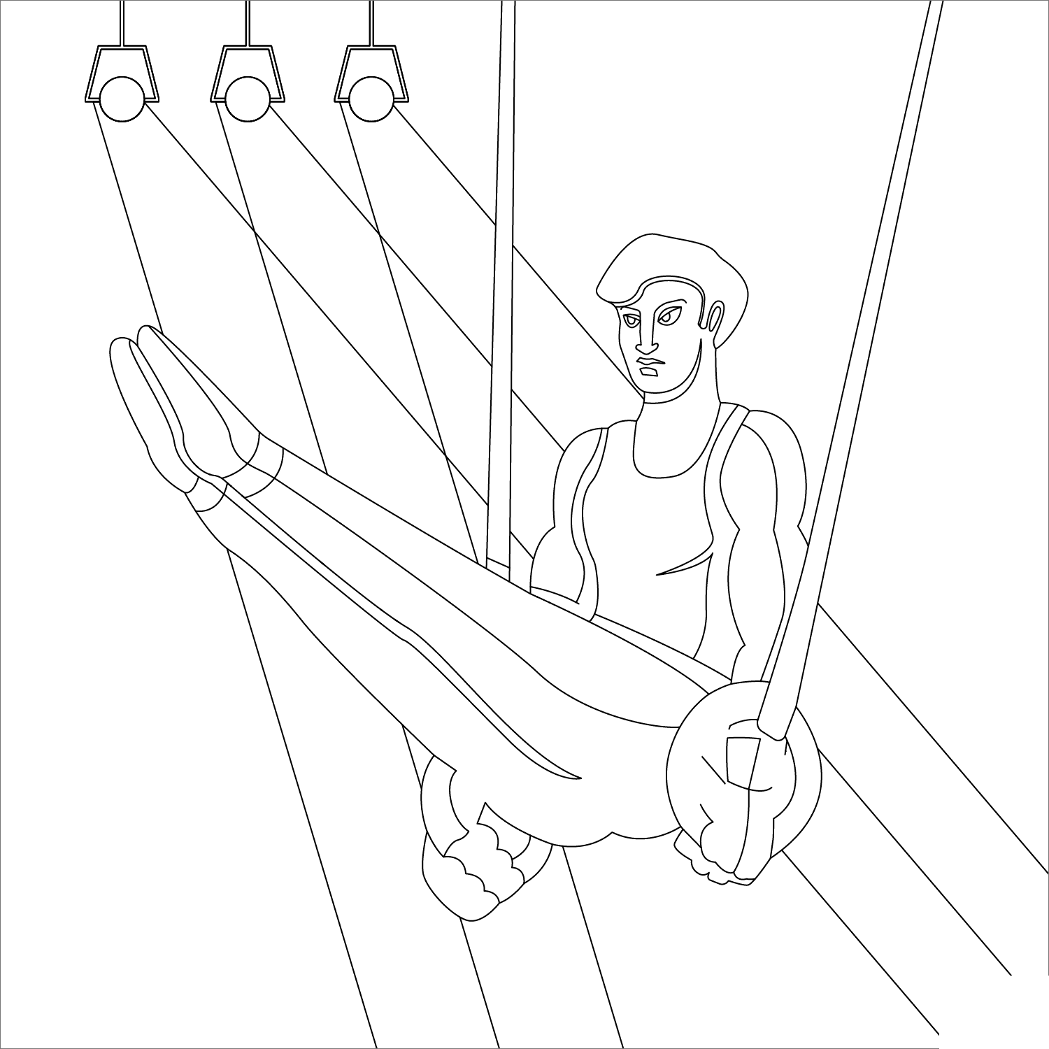 Gymnastic to Print Coloring Page