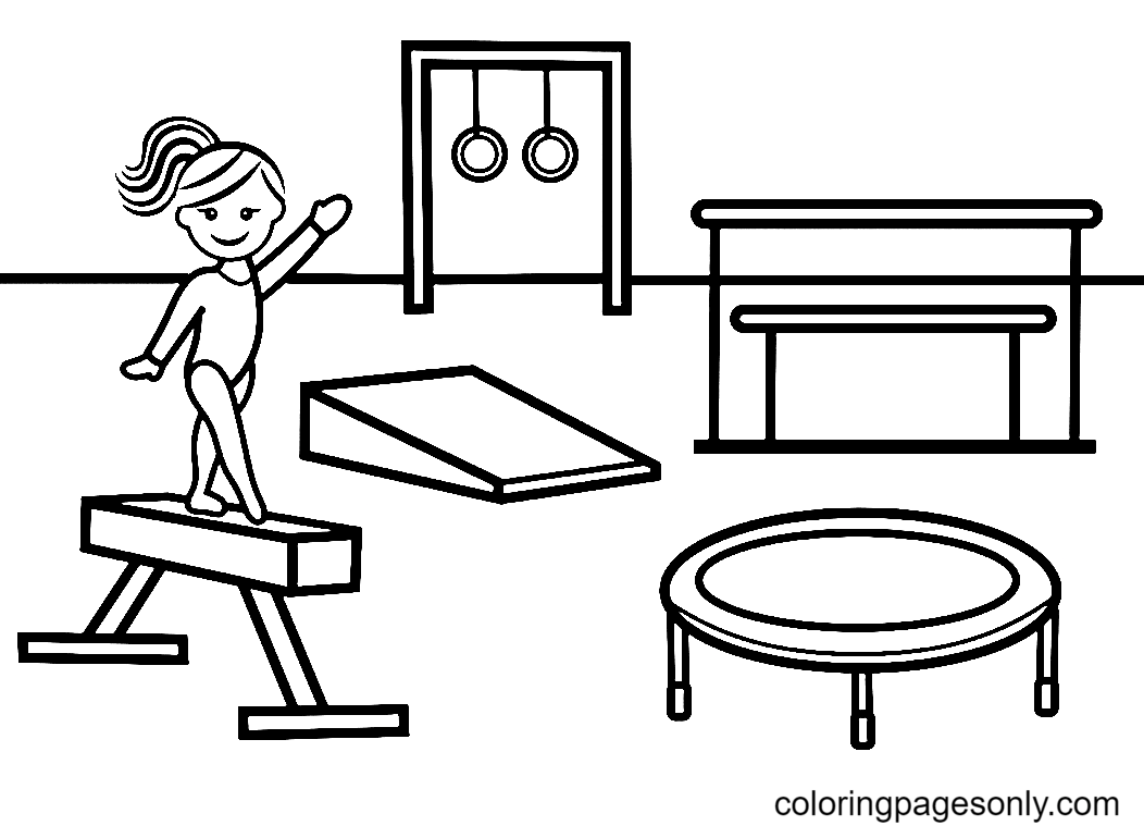 Gymnastics for Kids Coloring Pages   Gymnastics Coloring Pages ...