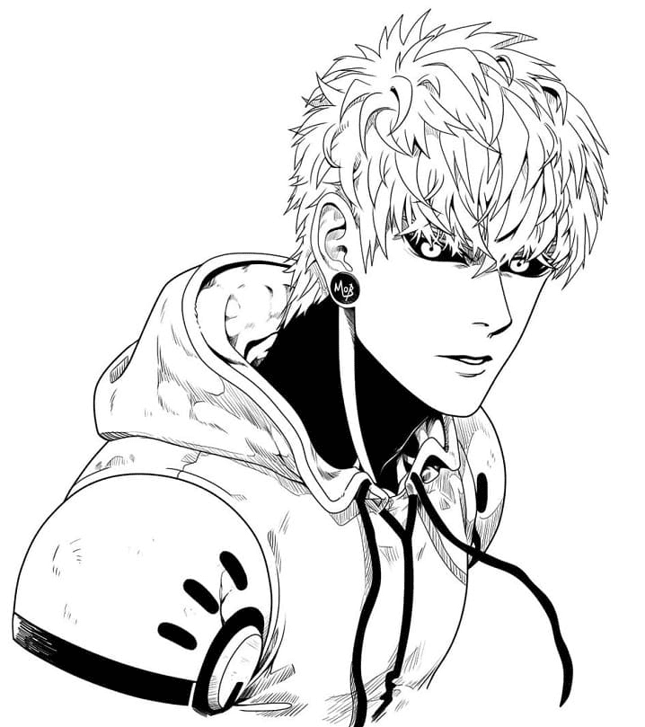 Handsome Genos Coloring Pages