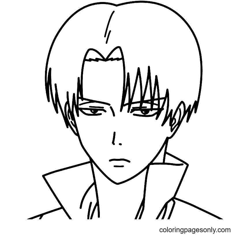 Handsome Levi AOT Coloring Pages