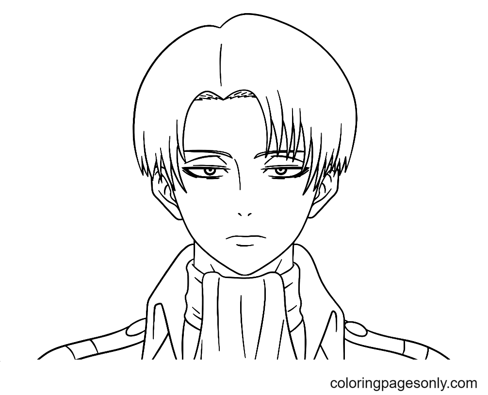 Handsome Levi Coloring Page