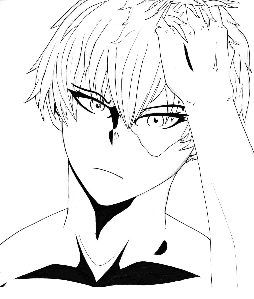 Handsome Todoroki Coloring Pages