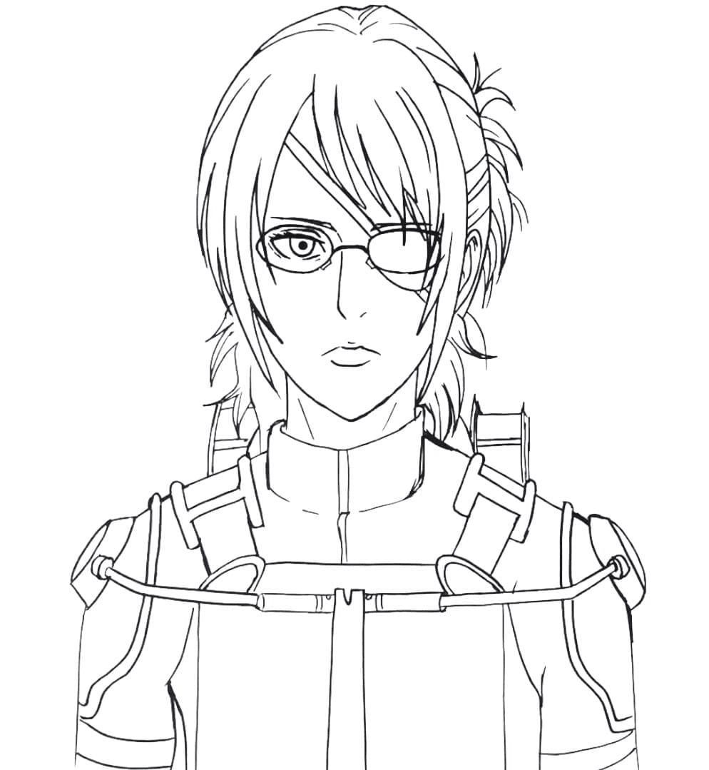 Hange Zoe AOT Coloring Page