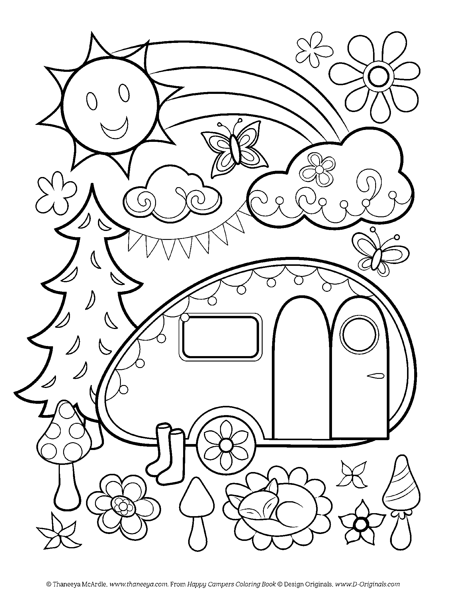 Happy Camping Coloring Page Free Printable Coloring Pages