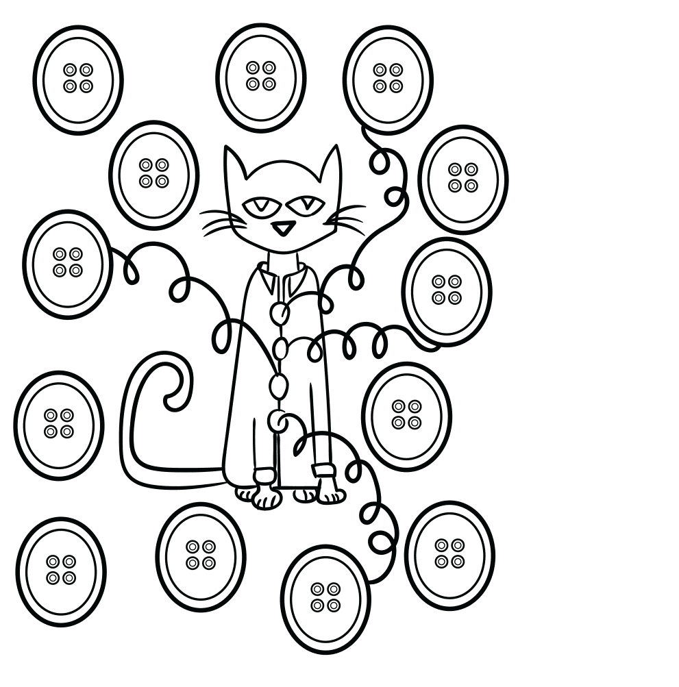 Help Pete the Cat Coloring Page
