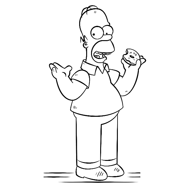 Homer Simpson Coloring Pages