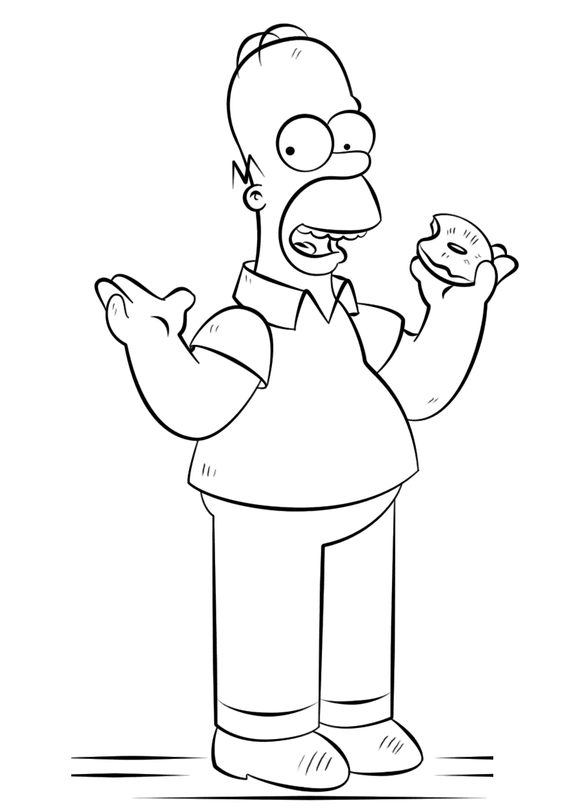 Homer Simpson Coloring Page